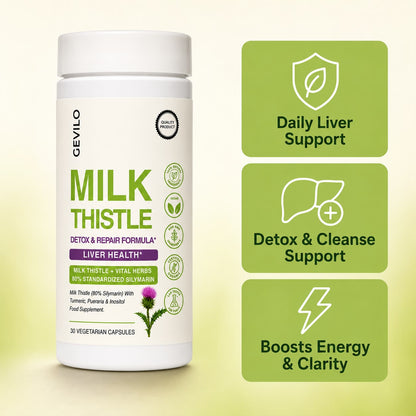 Gevilo® Milk Thistle Liver Detox & Digestive Relief