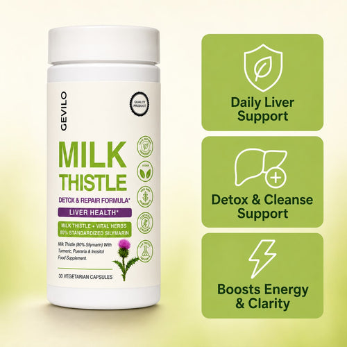 Gevilo® Milk Thistle Liver Detox & Digestive Relief