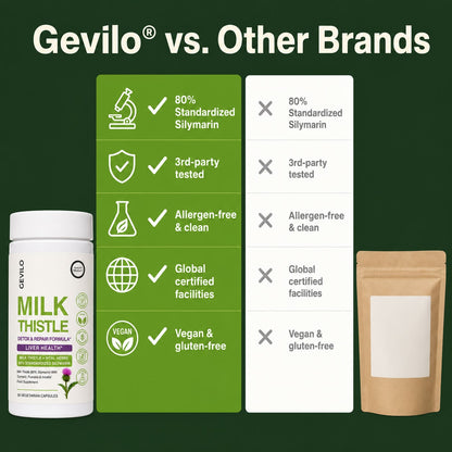 Gevilo® Milk Thistle Liver Detox & Digestive Relief
